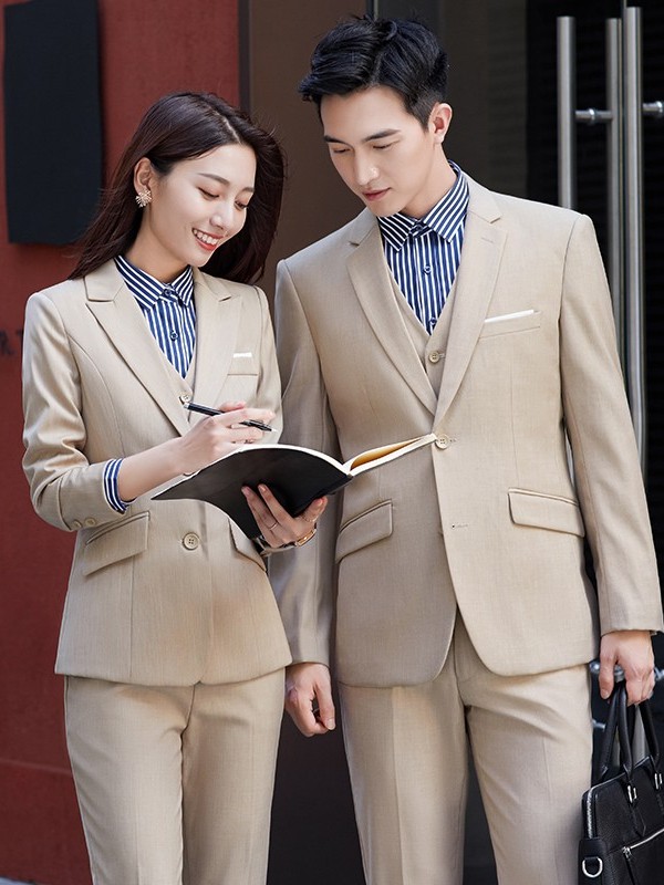 香檳色物業(yè)西裝 香檳色物業(yè)西裝